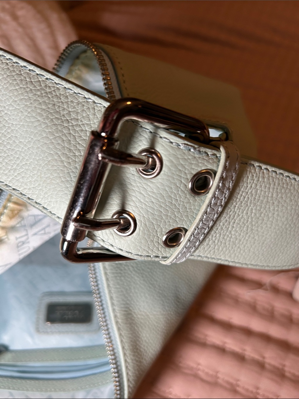 200. Furla Mint Green Pebbled Leather Hobo Bag with COA - Picture 11 of 12